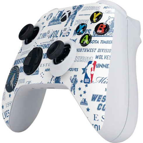 NBA Minnesota Timberwolves Historic Blast Xbox Series S Controller Skin